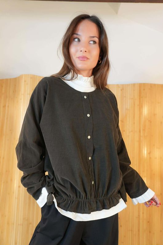 Cooper Needlecord Archie Top Coffee Bean /5=